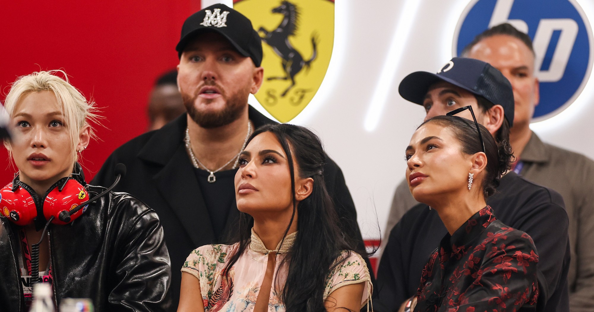 Kim Kardashian's Vintage Glam Stuns at Lewis Hamilton's Singapore Grand Prix
