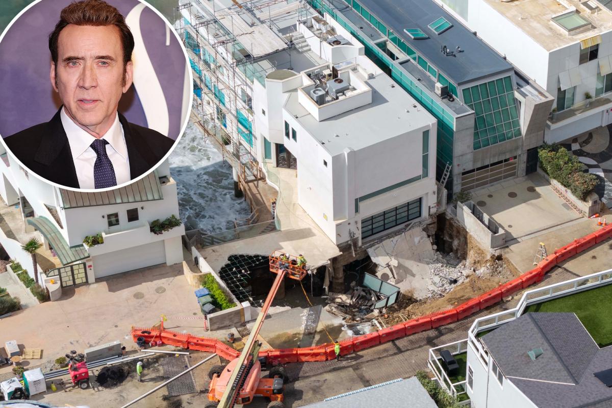Nicolas Cage's Malibu Mansion Teeters on the Brink After Massive Sinkhole